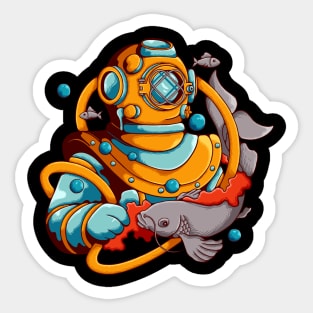 Military diving Sticker